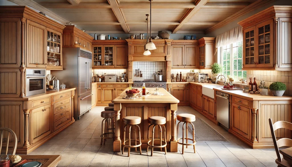 plywood style kitchen cabinet