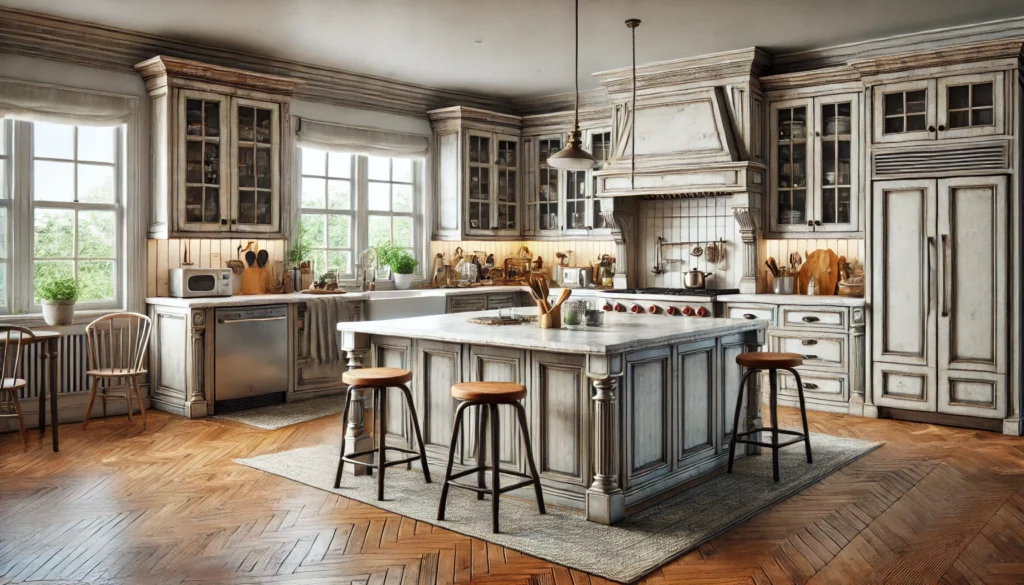 Distressed Style kitchen cabinet