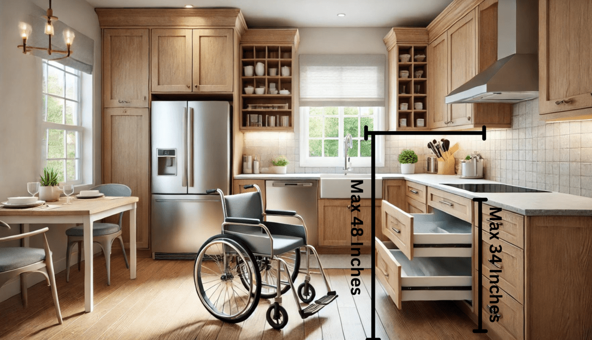 ada kitchen cabinet requirements