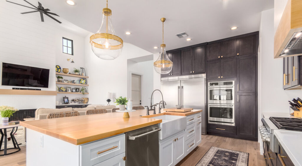 knobs and handles on tall cabinet doors