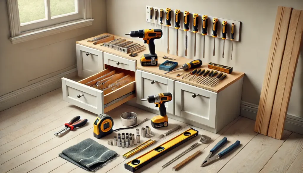 required tools for assembling RTA kitchen cabinets