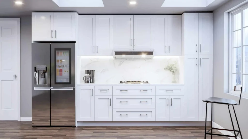 hci white shaker cabinet