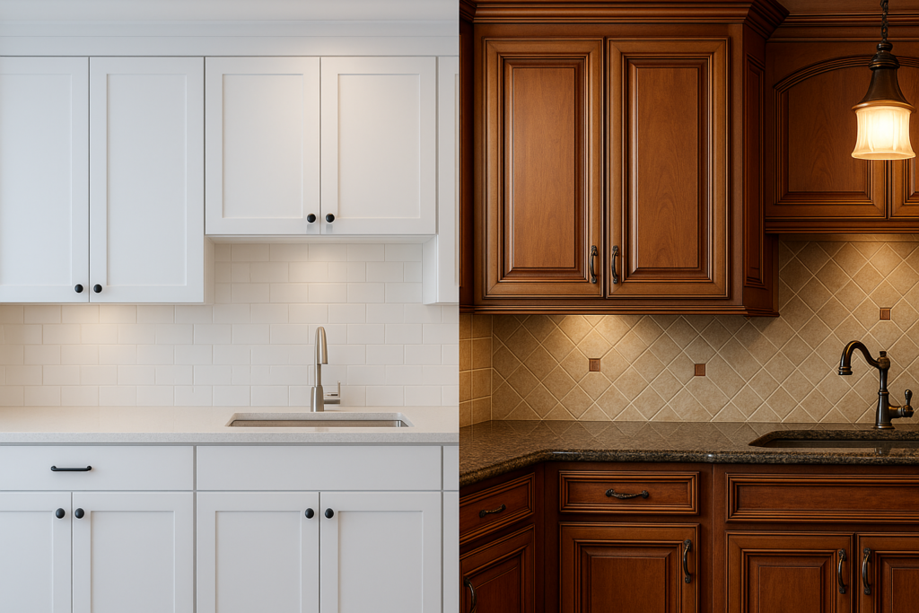 Shaker style vs traditional kithcen cabinets