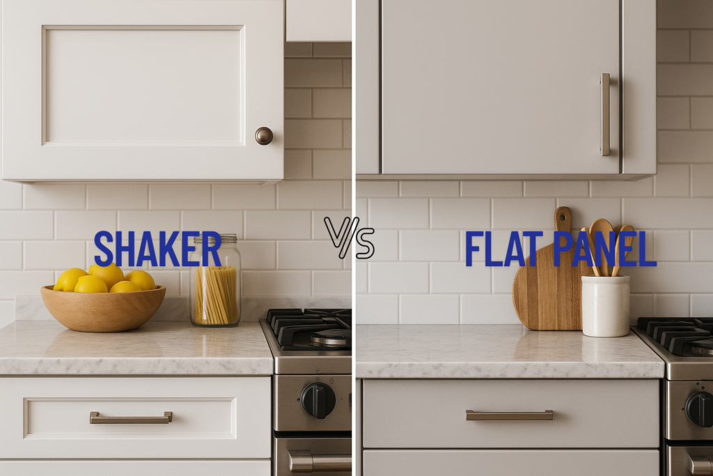 Shaker vs flat panel kitchen cabinets