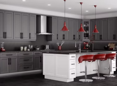 Gray Shaker Cabinets 3