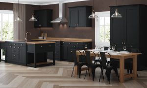 onyx black shaker cabinet
